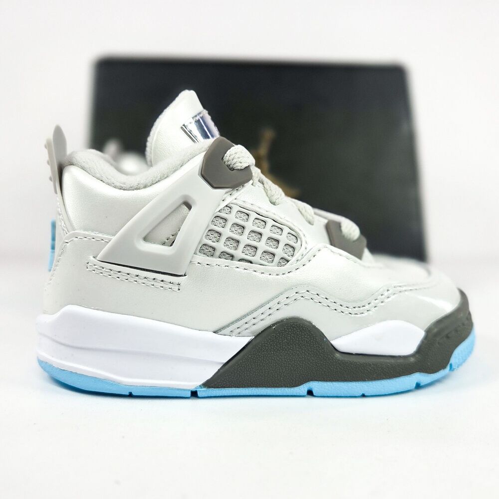 Nike Air Jordan 4 Retro TD Photon Dust Blue Chill Toddler 6C HV4759-014